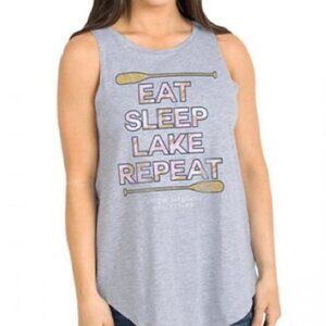 NWT SIMPLY SOUTHERN 𝅺Gray Tank Wms Small Summer lake T47